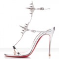 Christian Louboutin Lady Max 100mm Sandals Argento