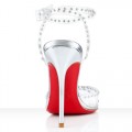 Christian Louboutin Icone A Clous 100mm Sandals Silver