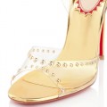 Christian Louboutin Icone A Clous 100mm Sandals Gold