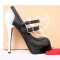 Christian Louboutin Luly 140mm Mary Jane Pumps Black