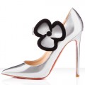Christian Louboutin Pensee 120mm Mary Jane Pumps Silver