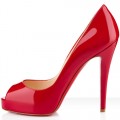 Christian Louboutin Very Prive 120mm Peep Toe Pumps Red