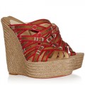 Christian Louboutin Crepon 140mm Wedges Red