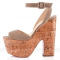 Christian Louboutin Super Dombasle 140mm Wedges Taupe