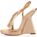Christian Louboutin Roxy Muse 120mm Wedges Gold