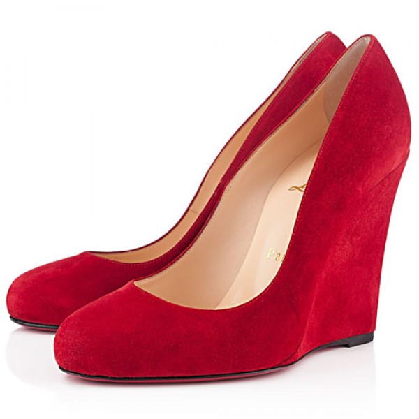 Christian Louboutin Ron Ron Zeppa 100mm Wedges Red