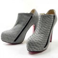 Christian Louboutin 4A 120mm Ankle Boots Grey