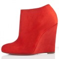 Christian Louboutin Belle Zeppa 100mm Ankle Boots Red