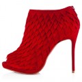Christian Louboutin Diplonana 120mm Ankle Boots Red