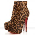 Christian Louboutin Daf Booty 160mm Ankle Boots Leopard