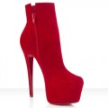 Christian Louboutin Daf Booty 160mm Ankle Boots Red