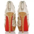 Christian Louboutin Pique Cire 140mm Ankle Boots Beige