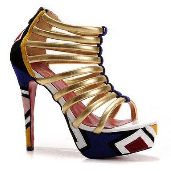 Christian Louboutin Romaine 140mm Ankle Boots Multicolor