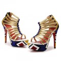 Christian Louboutin Romaine 140mm Ankle Boots Multicolor