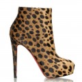 Christian Louboutin Miss Clichy 140mm Ankle Boots Leopard