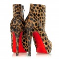 Christian Louboutin Miss Clichy 140mm Ankle Boots Leopard