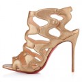Christian Louboutin Valonana 100mm Ankle Boots Gold