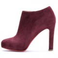 Christian Louboutin Vicky Booty 120mm Ankle Boots Plum