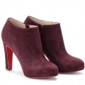 Christian Louboutin Vicky Booty 120mm Ankle Boots Plum