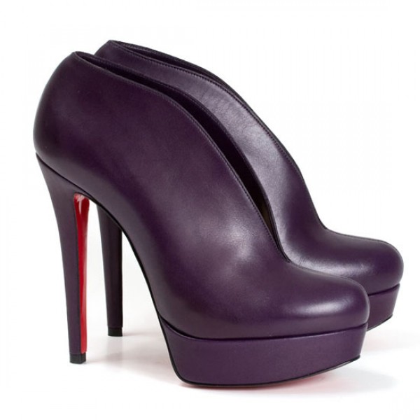 Christian Louboutin Miss Fast Plato 120mm Ankle Boots Parme