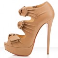 Christian Louboutin Madame Butterfly 140mm Ankle Boots Beige