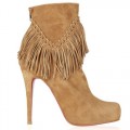 Christian Louboutin Rom 120mm Ankle Boots Camel