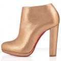 Christian Louboutin Rock And Gold 120mm Ankle Boots Gold