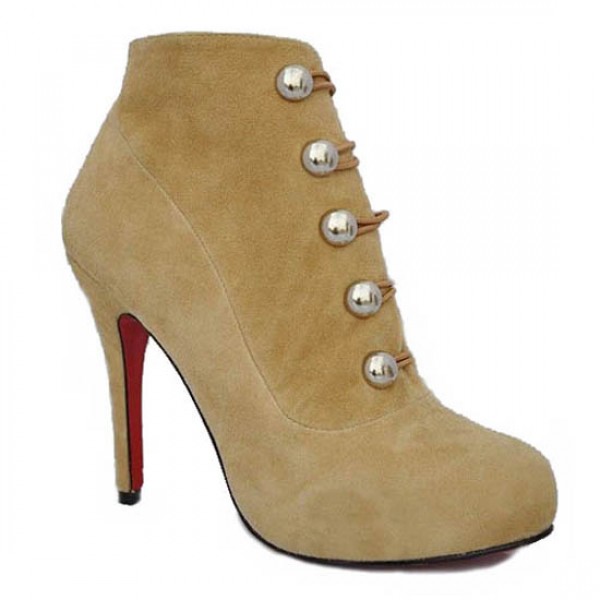 Christian Louboutin Fifre Corset 120mm Ankle Boots Camel