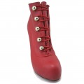 Christian Louboutin Fifre Corset 120mm Ankle Boots Red