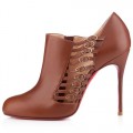 Christian Louboutin Safety 100mm Ankle Boots Brown