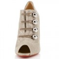 Christian Louboutin Loubout 100mm Ankle Boots Taupe
