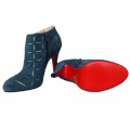 Christian Louboutin Globe 100mm Ankle Boots Blue