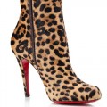 Christian Louboutin Bourge 100mm Boots Leopard