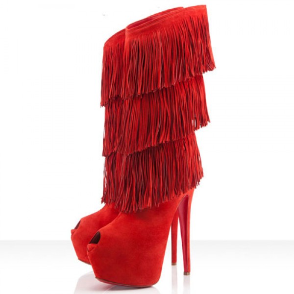 Christian Louboutin Highness Tina 160mm Boots Red