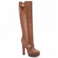 Christian Louboutin Harletty 140mm Boots Brown