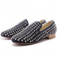 Christian Louboutin Rolling Spikes Loafers Blue