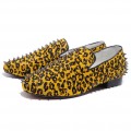 Christian Louboutin Rolling Spikes Loafers Yellow
