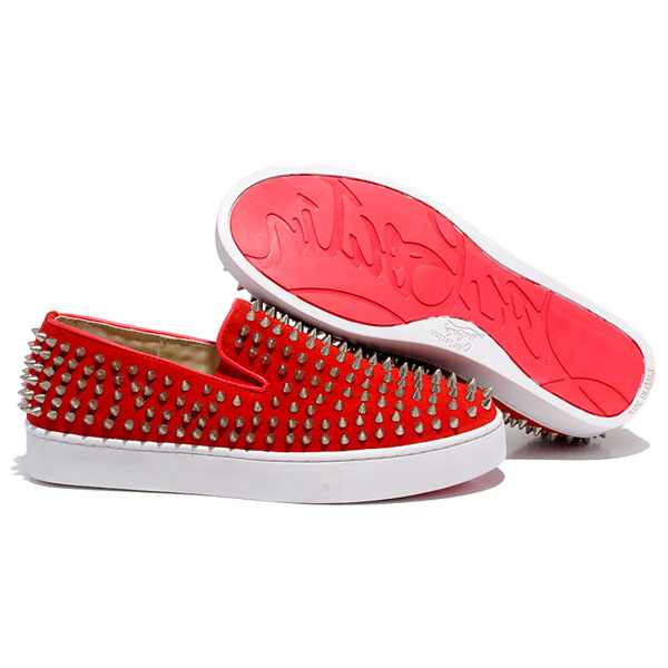 Christian Louboutin Roller Boat Loafers Red