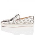 Christian Louboutin Roller Boat Loafers Silver