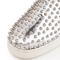 Christian Louboutin Roller Boat Loafers Silver