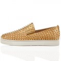 Christian Louboutin Roller Boat Loafers Gold