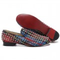 Christian Louboutin Rollerboy Spikes Loafers Red