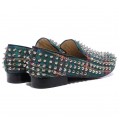 Christian Louboutin Rollerboy Spikes Loafers Green