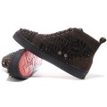 Christian Louboutin Louis Spikes Sneakers Chocolate