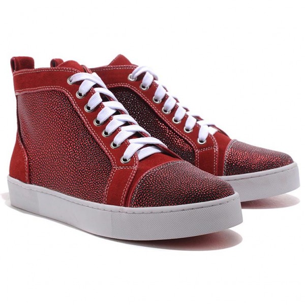 Christian Louboutin Louis Strass Sneakers Red