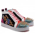 Christian Louboutin Louis Gold Spikes Sneakers Multicolor