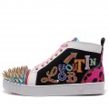 Christian Louboutin Louis Gold Spikes Sneakers Multicolor