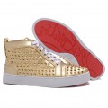 Christian Louboutin Louis Gold Spikes Sneakers Gold