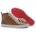 Christian Louboutin Louis Gold Spikes Sneakers Bronze