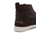 Christian Louboutin Louis Spikes Sneakers Brown